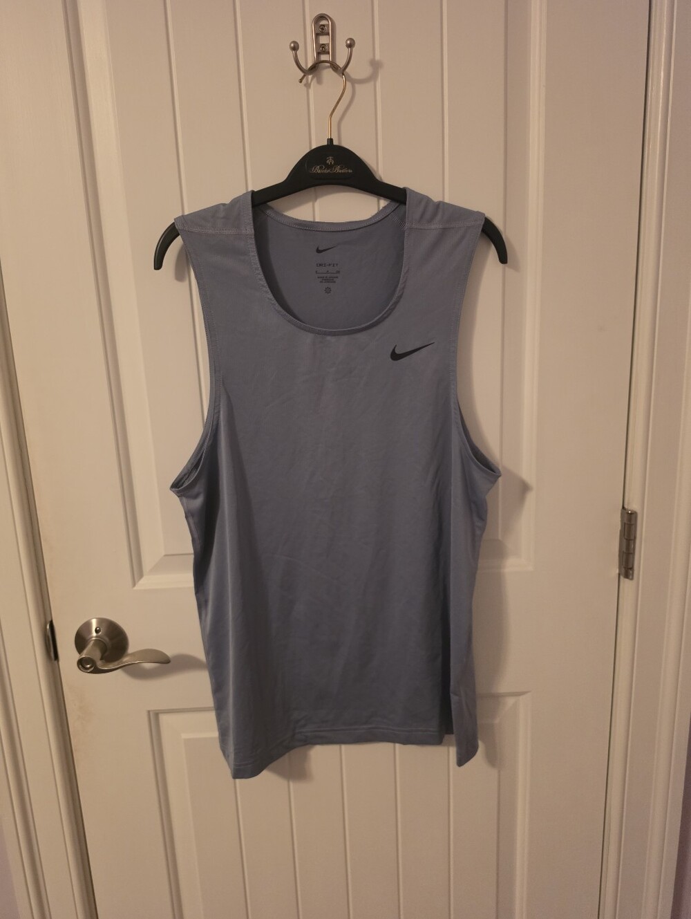 Nike Athletic Polyester tank Top Grey Small